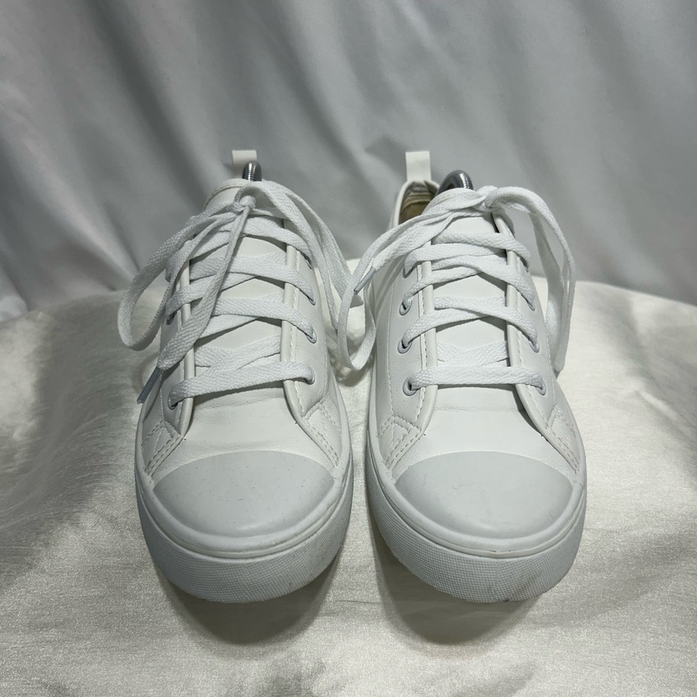 White Lace-Up Sneakers